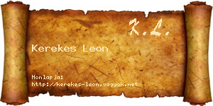 Kerekes Leon névjegykártya